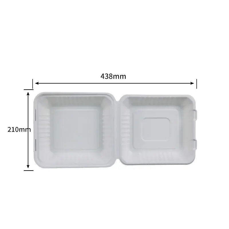 20.3 cm Clamshell · Sugarcane Clamshells · product image